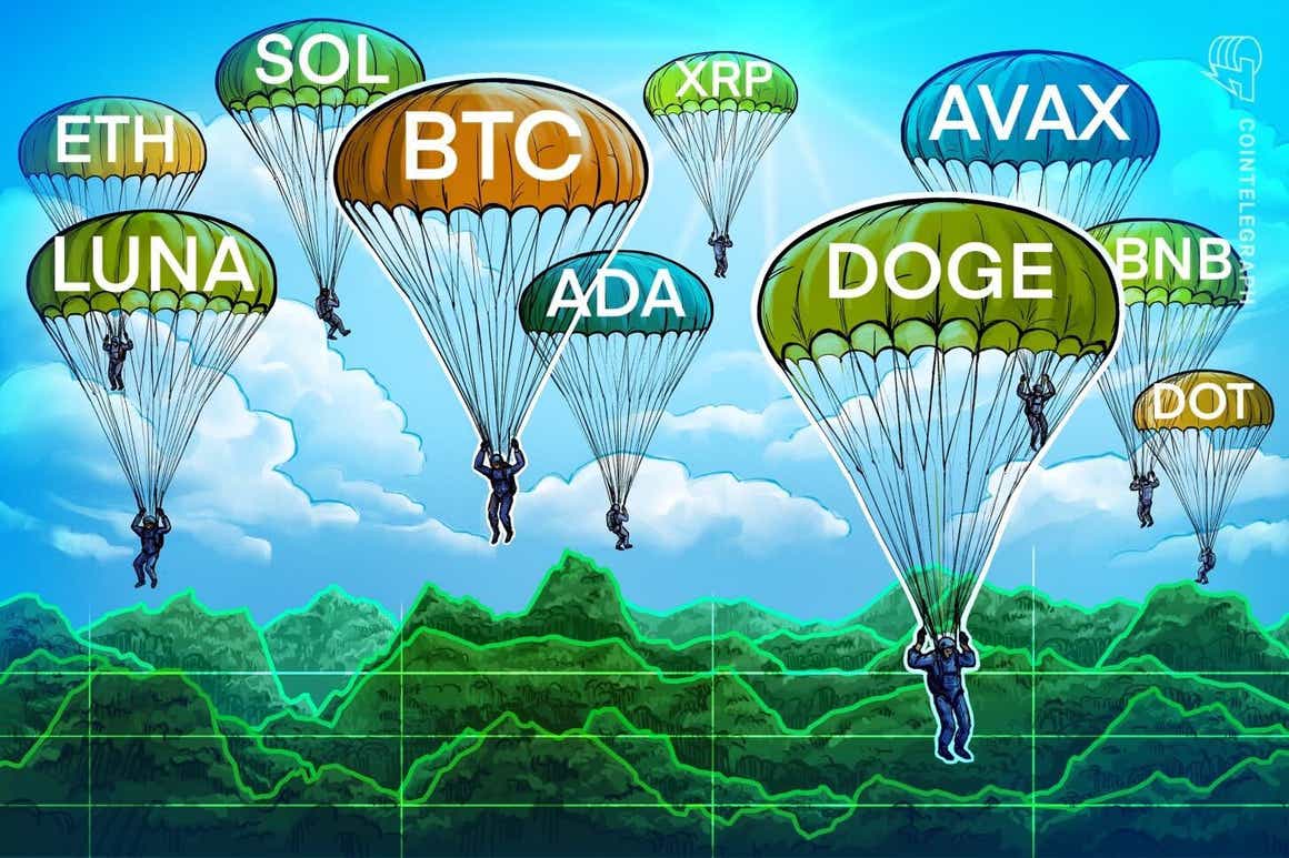 BTC, ETH, BNB, XRP, LUNA, SOL, ADA, AVAX, DOT, DOGE